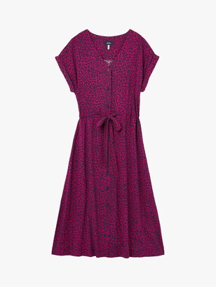 Joules Yasmine Leopard Print Dress, Pink