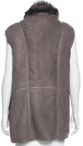 Thumbnail for your product : Escada Leather Shearling Vest