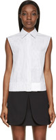 Thumbnail for your product : Paco Rabanne White & Black Pinstripe Poplin Sleeveless Shirt