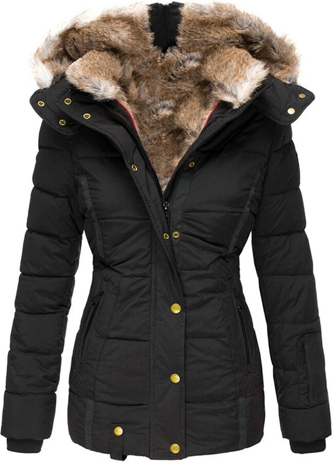 Long Coat Jacket Fleece Lined, Fleece Lined Winter Coats Womens