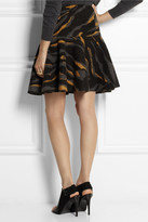 Thumbnail for your product : DKNY Printed boiled wool skirt