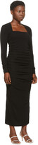 Thumbnail for your product : Ganni Black Draped Mid Length Dress
