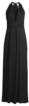 Milly Women's Sleeveless Stretch Silk Halter Jumpsuit - Size 0
