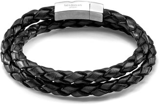 Tateossian Men's Leather Double Wrap Scoubidou Bracelet
