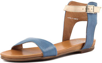 EOS Larnell-w Blue cafe creme Sandals Womens Shoes Casual Sandals-flat Sandals