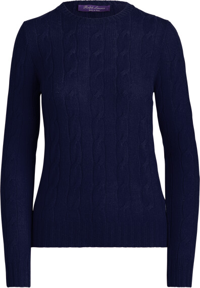 cable knit navy jumper