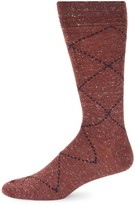 Thumbnail for your product : Saks Fifth Avenue Made In Italy Raker Speckled Argyle Crew Socks