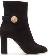 Thumbnail for your product : Dolce & Gabbana Embellished Suede Ankle Boots - Black