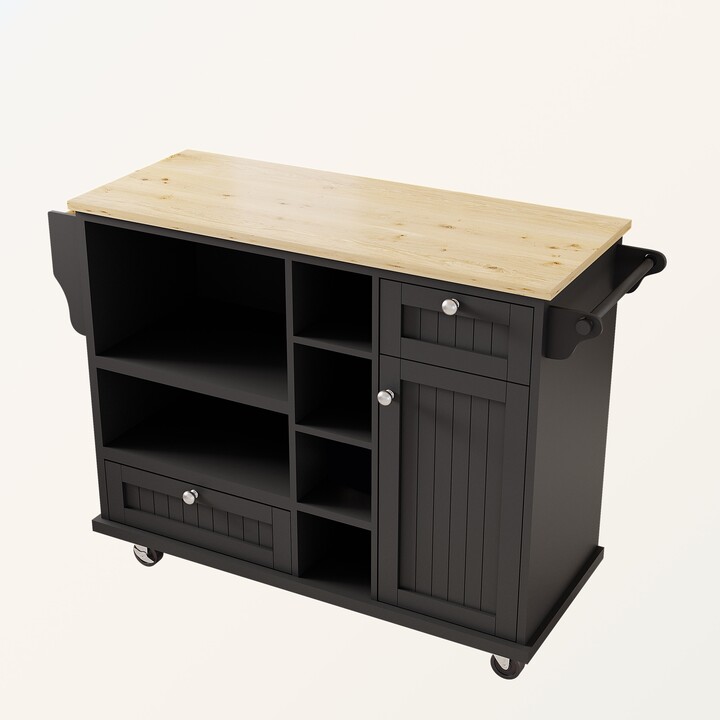 Kitchen Island Cart with Storage and Two Locking Wheel ShopStyle
