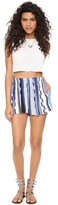 Thumbnail for your product : Ella Moss Surfer Stripe Mini Shorts