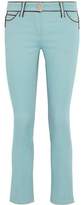 Thumbnail for your product : Roberto Cavalli Mid-Rise Faux Leather-Trimmed Skinny Jeans