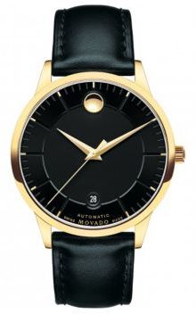 Movado 1881 Automatic Goldtone Stainless Steel & Leather Strap Watch
