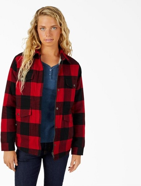 Red Plaid Flannel Jacket | ShopStyle