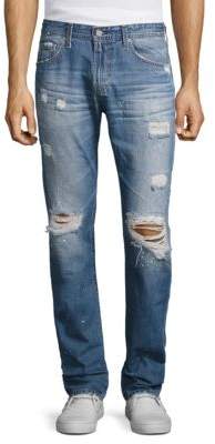 AG Jeans Tellis Modern Slim-Fit Distressed Jeans