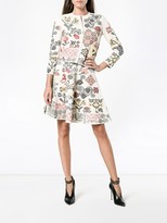 Thumbnail for your product : Alexander McQueen Graphic Floral Intarsia Fitted Cardigan