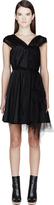 Thumbnail for your product : Nina Ricci Black Tulle & Silk Knotted Dress