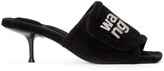 Thumbnail for your product : Alexander Wang Black Padded Logo Jessie Heeled Sandals