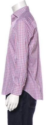Canali Plaid Button-Up Shirt