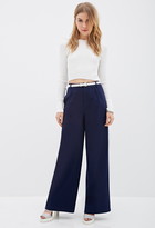 Thumbnail for your product : Forever 21 High-Waist Wide Leg Trousers
