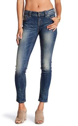 Miss Me Stained Mid Rise Skinny Jeans