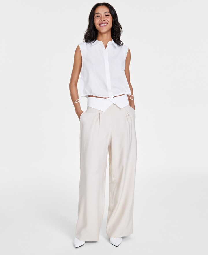 macy's women's white tops
