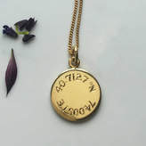 Thumbnail for your product : Bianca Jones Jewellery Latitude And Longitude Necklace In Gold