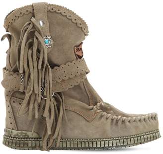 EL VAQUERO 70mm Arya Fringed Leather Boots