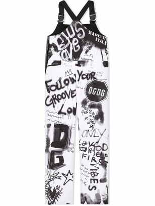 Dolce & Gabbana Children Graffiti-Print Ski Trousers