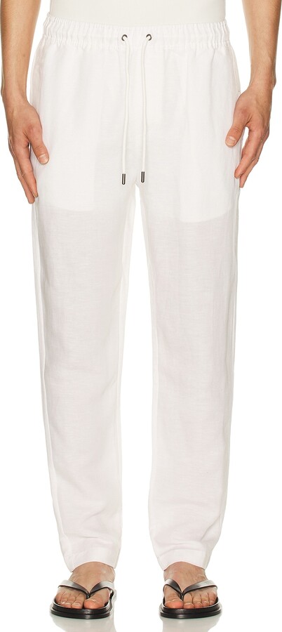 Onia Air Linen Pull-On Pant in White