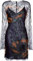Nina Ricci robe en dentelle à fleurs et sequins