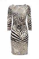 Thumbnail for your product : Wallis Animal Print 3/4 Sleeve Dress
