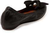 Thumbnail for your product : Lanvin Pearly-Bead Leather Ballerina Flat, Black