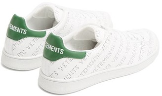 Vetements Low-top Perforated-leather Trainers - Green White