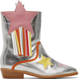 Thumbnail for your product : Stella McCartney Kids Silver Cosmic Star Cowboy Boots