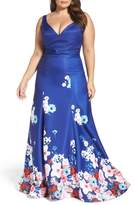 Thumbnail for your product : Mac Duggal Floral A-Line Ballgown