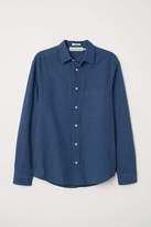 Thumbnail for your product : H&M Regular Fit Linen-blend Shirt - Light blue - Men