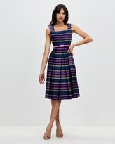 Thumbnail for your product : Review Women's Navy Midi Dresses - Mikayla Stripe Dress - Size One Size, 6 at The Iconic