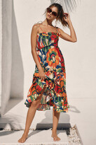 Thumbnail for your product : Farm Rio Smocked Printed Cover-Up Dress