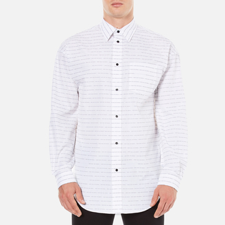 Alexander Wang Men's Relaxed Fit Casual Shirt with Label White