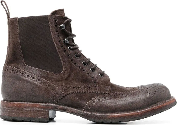 Moma Perforated-Detail Ankle Boots