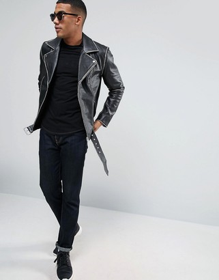 Armani Jeans Logo Raglan T-Shirt Slim Fit in Black