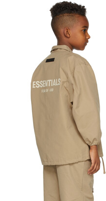 Essentials Kids Tan Coaches Jacket