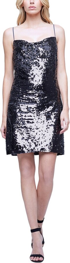 L'Agence Nyla Cowl Neck Midi Slip Dress