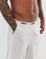 Thumbnail for your product : ASOS DESIGN lounge pyjama bottom in grey marl with side stripe and branded waistband