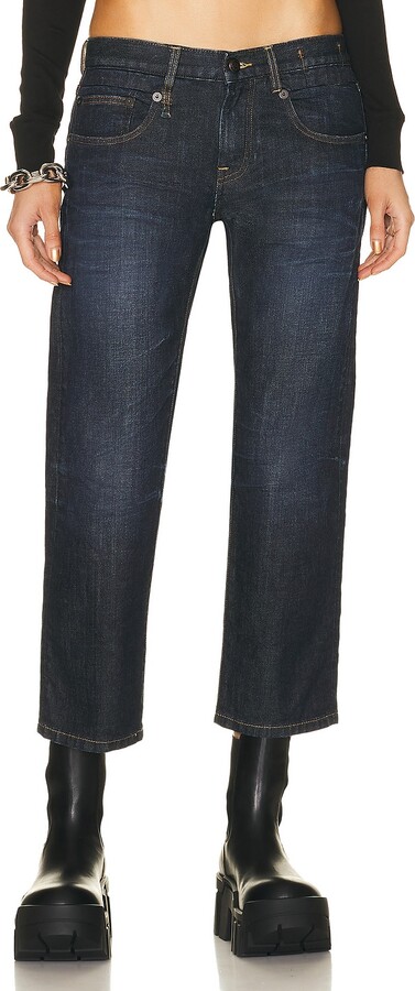 R 13 Boy Straight Leg in Blue