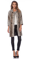 Thumbnail for your product : Milly Alexis Animal Print Faux Fur Coat