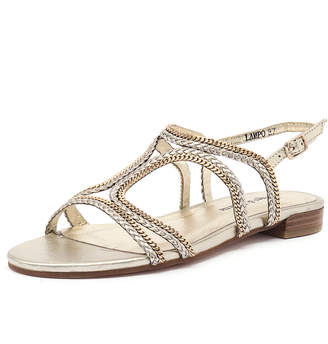 Django & Juliette Lampo Pale gold-pale gold chain Sandals Womens Shoes Casual Sandals-flat Sandals