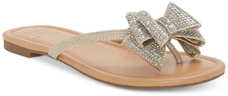 INC International Concepts Women's Mabae Bow Flat Sandals, Created for Macy's Women's Shoes