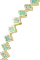 Thumbnail for your product : Noir 14-karat Gold-plated Resin Hoop Earrings