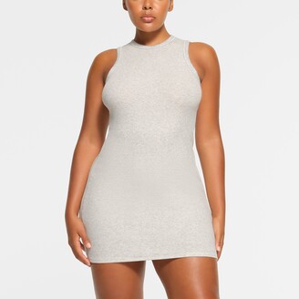 Cotton Rib Tank Dress  Light Heather Grey Multi - ShopStyle